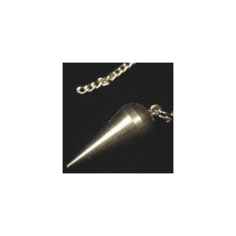 PENDULO FORMA CONICO ALARGADO PLATEADO
