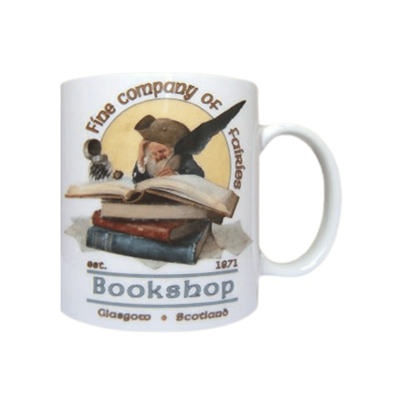 TAZA DUENDE KORRIGAN CON LIBROS