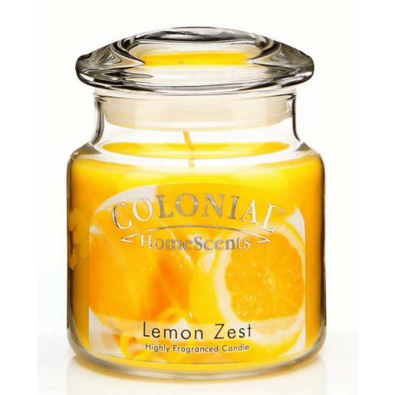 VELA AROMATICA EN FRASCO DE CRISTAL LIMON