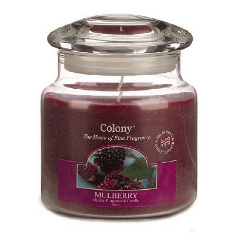 VELA AROMATICA EN FRASCO DE CRISTAL MORA