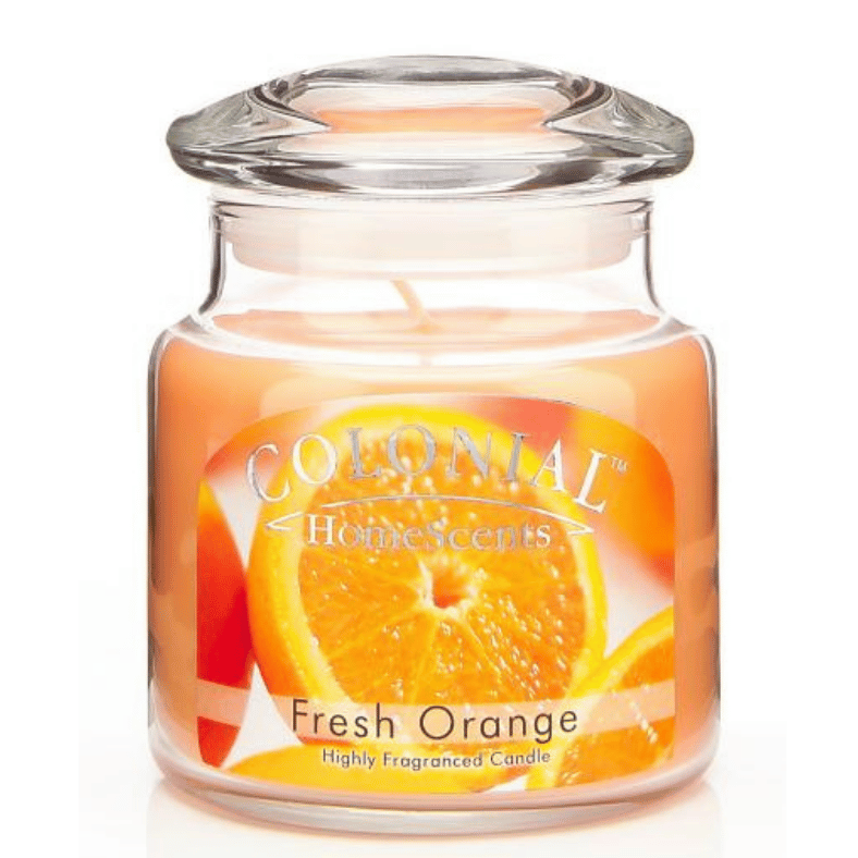 VELA AROMATICA EN FRASCO DE CRISTAL NARANJA