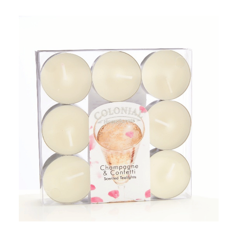 VELAS AROMATICAS DE TE CHAMPAN Y CONFETI