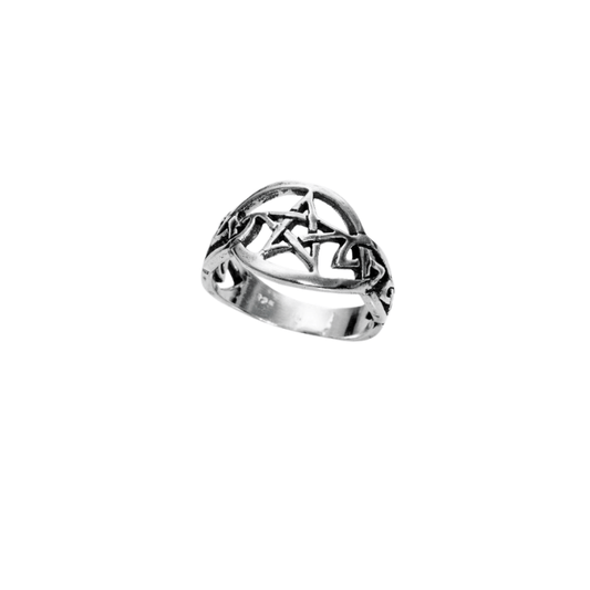 ANILLO DE PLATA PENTAGRAMA